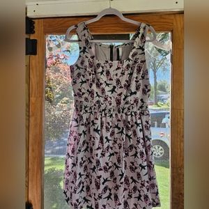 Kensie women's dress, flower and bird pattern size large